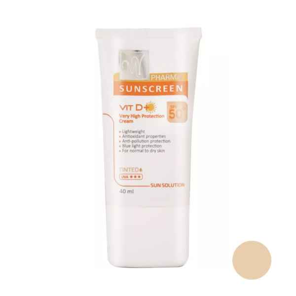 کرم ضد آفتاب رنگی مای فارما SPF50 مناسب انواع پوست حجم 40 میل